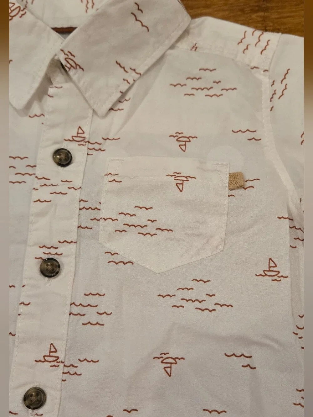 Carter's Baby Toddler Short Sleeve Button Down & Shorts Matching Set